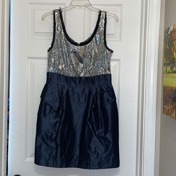 BCBGeneration Blue Frost Sequin Mini Dress, NWT - Picture 1 of 9